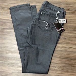 Crystal Vogue NWT stretch pants bedazzled accents